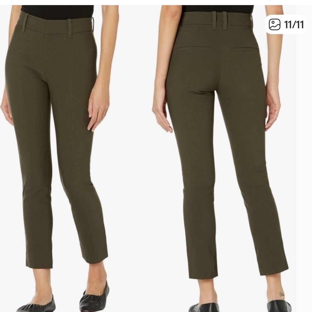 Vince High-Waist Cigarette Pant Women's Dark Pine Green